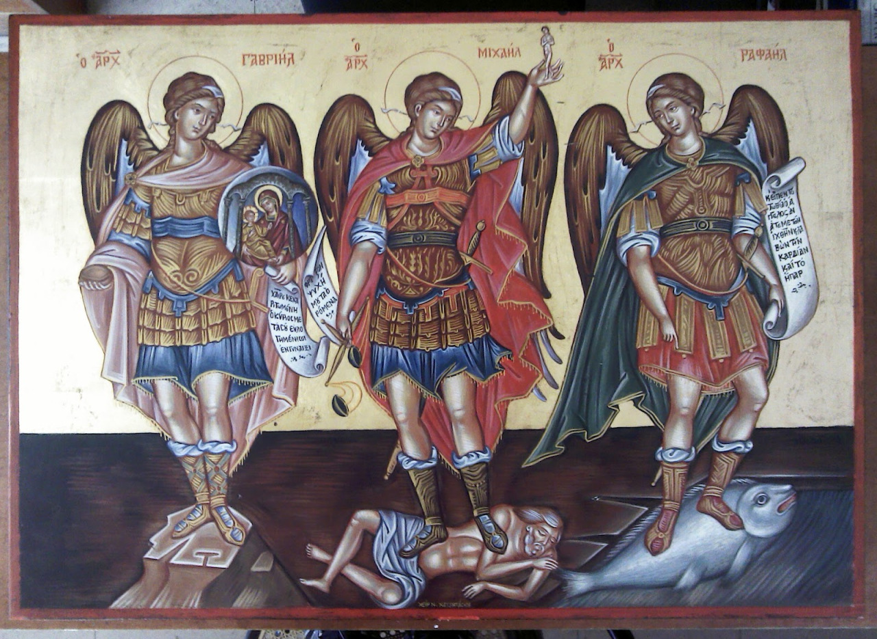 Святая 3 руках. Икона Архангела Михаила и Гавриила.